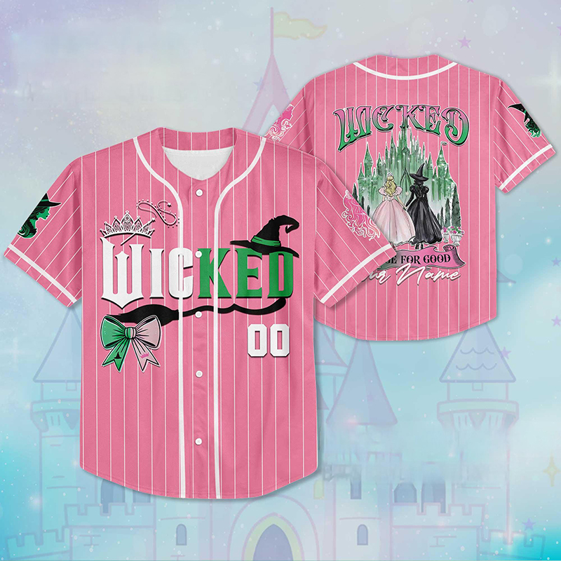 Personalized Name And Number Wicked The Musical Wizard Movie Teacher Baseball Jersey