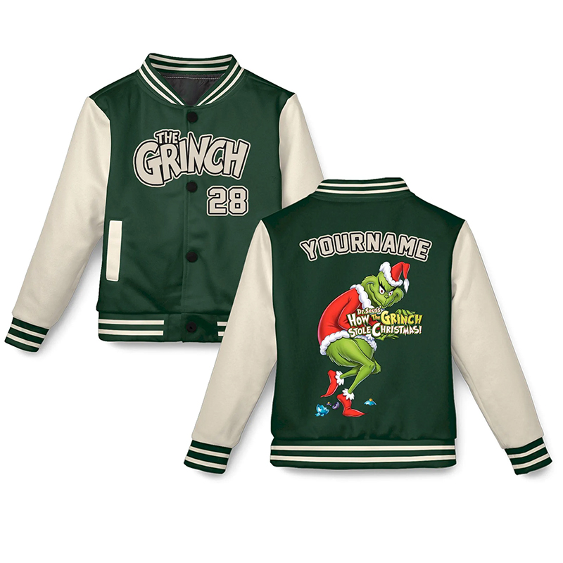 Personalized Stole Your Christmas Teacher Baseball Jacket