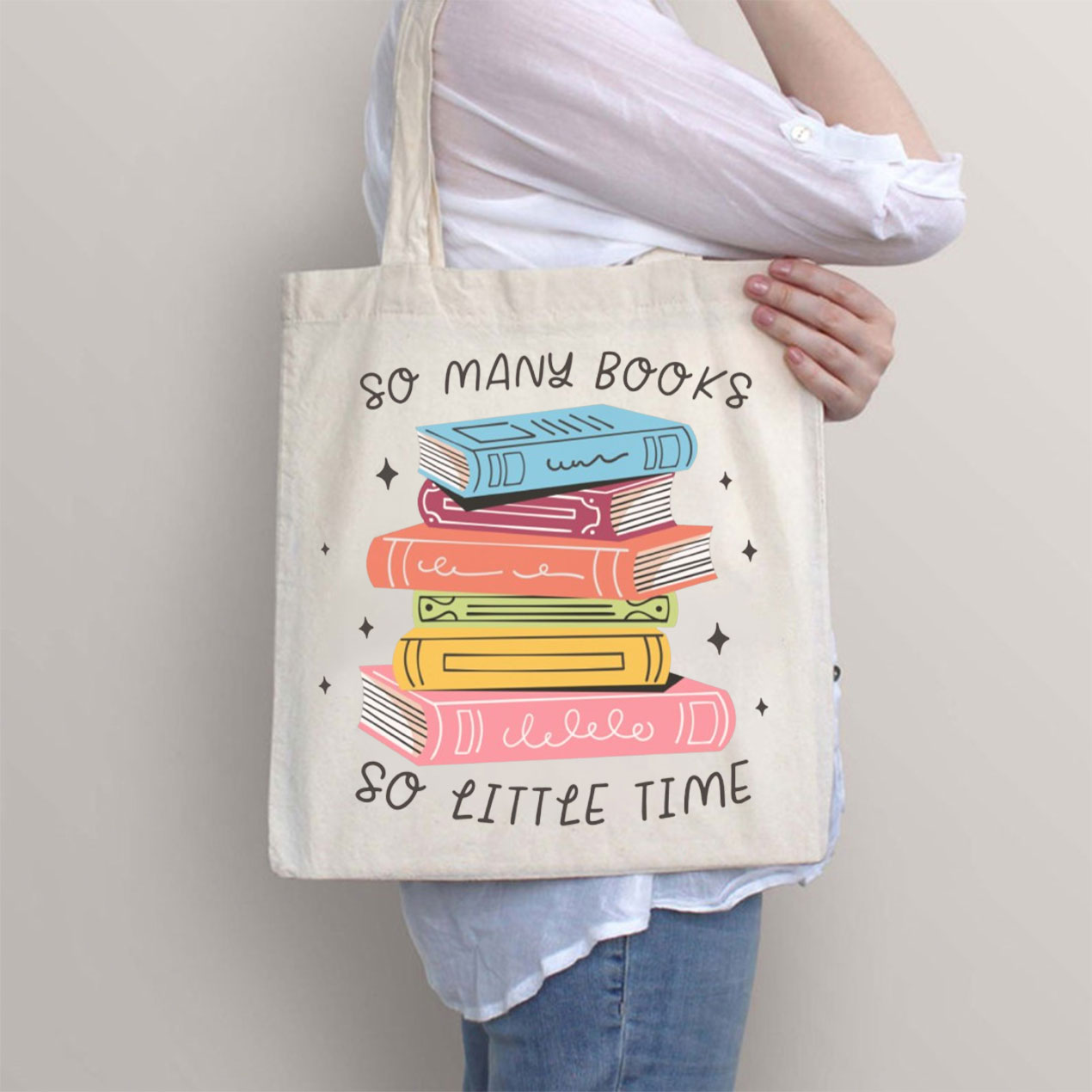 So Many Books So Little Time Teacher Tote Bag