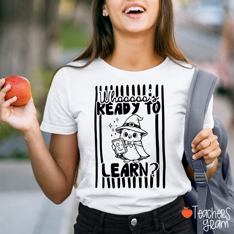 Personalized Vintage Halloween Cute Ghost Dog Owl Bat Otter Pun Teacher T-Shirt