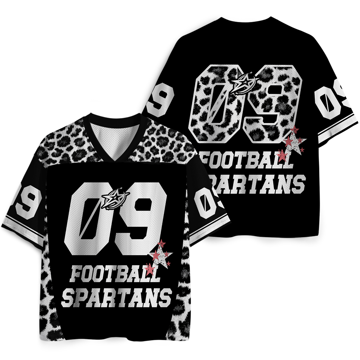Personalized Mascot And Sport Leopard Teacher Mesh Jersey