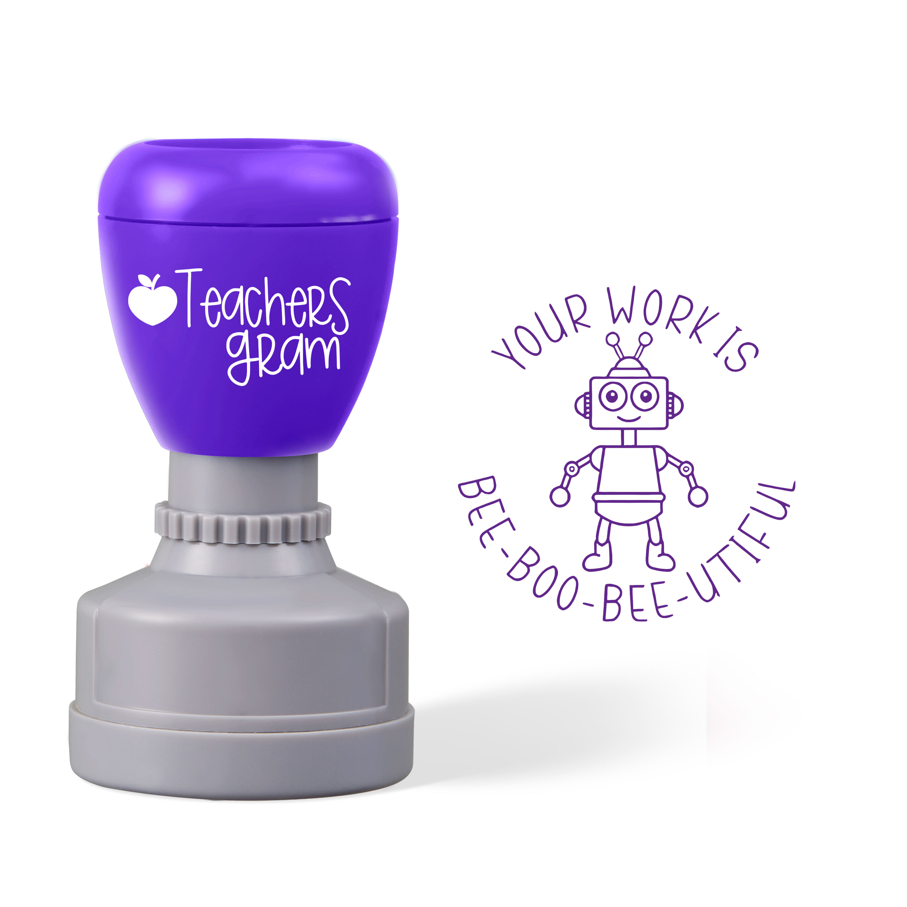 Your Work Is Bee-Boo-Bee-Utiful Teacher Stamp