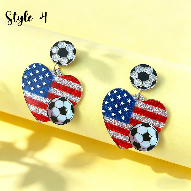 Soccer Lover Teacher Acrylic Earrings