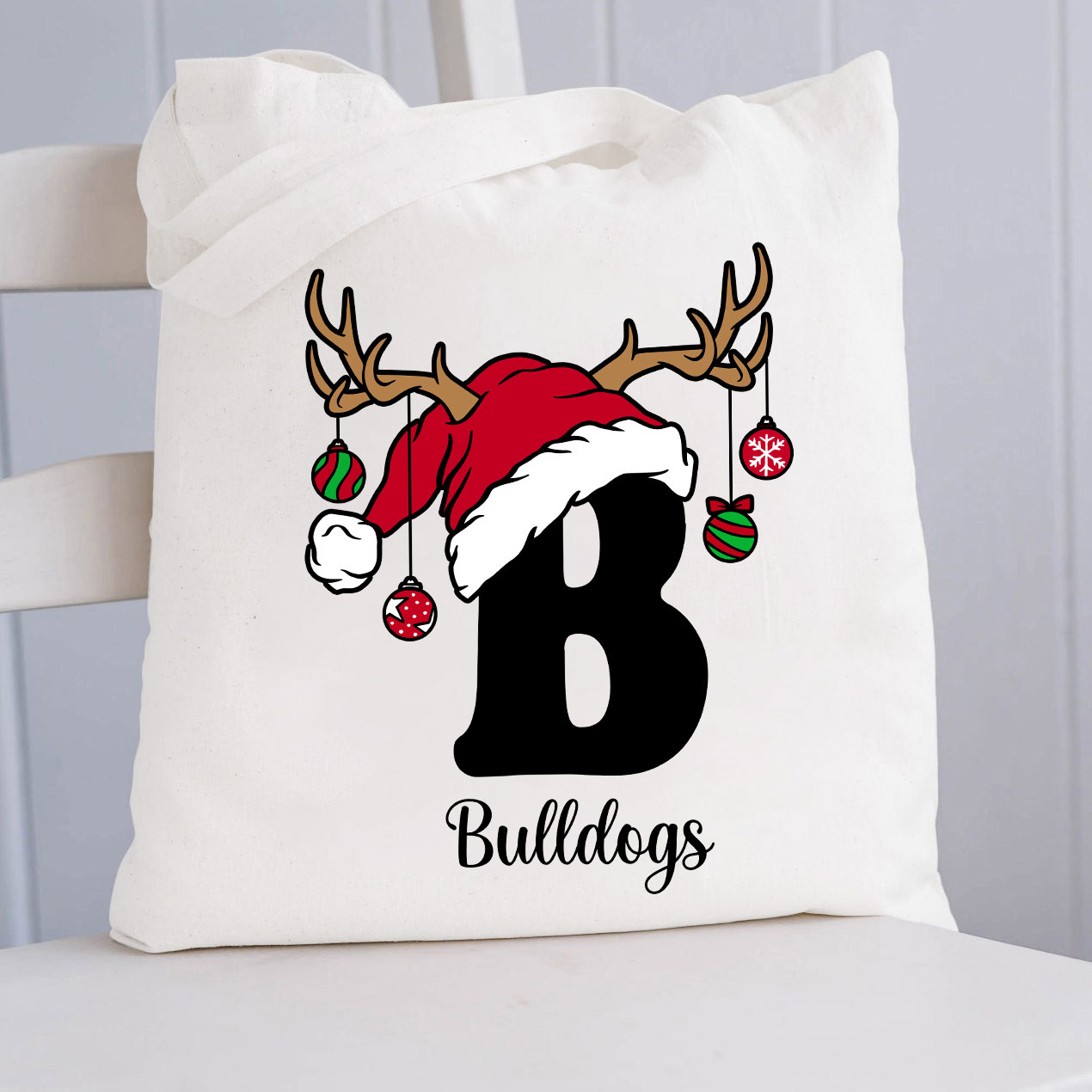 Personalized An Elk Santa Hat Teacher Tote Bag