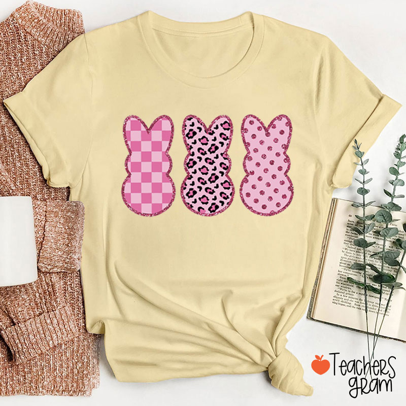 Bougie Bunnies Happy Easter Teacher T-Shirt