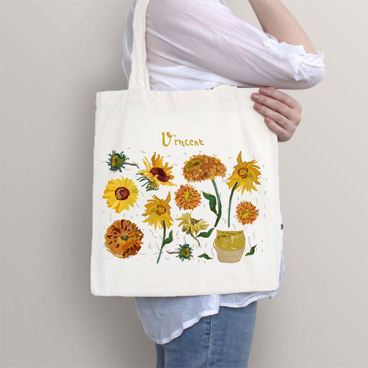 Vincent Sunflower Tote Bag