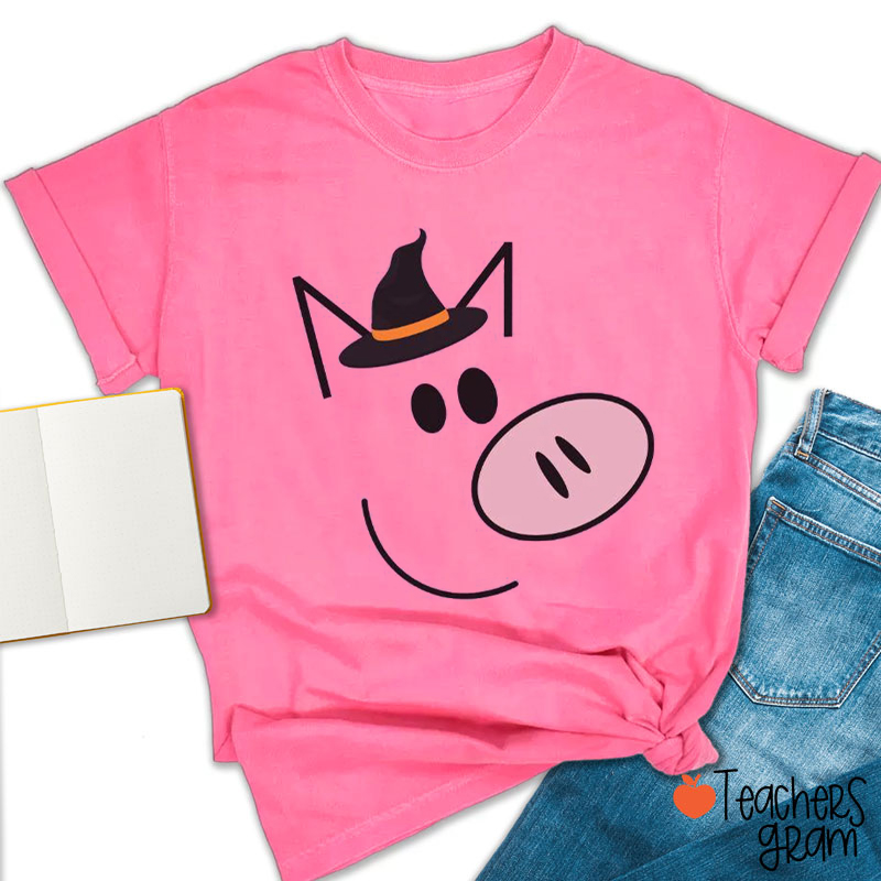 Personalized Halloween Book Character Teacher T-Shirt