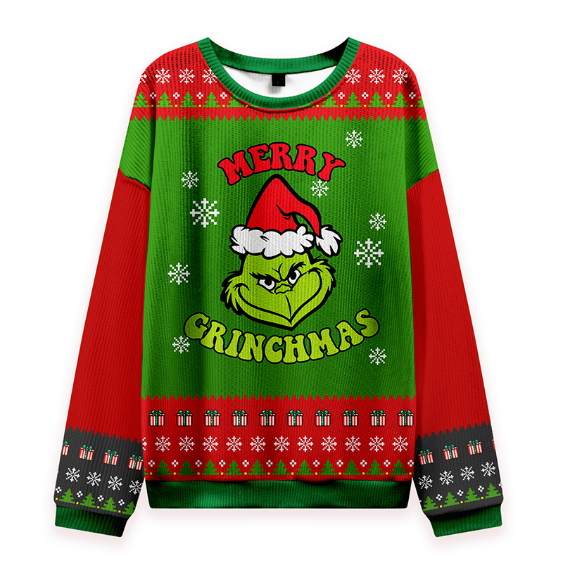 Ho Ho Ho Merry Christmas Teacher Knit Sweatshirt