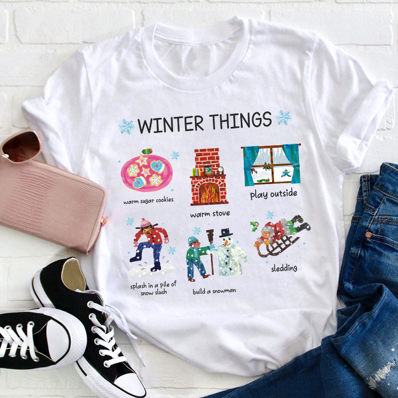 Winter Things Teacher T-Shirt