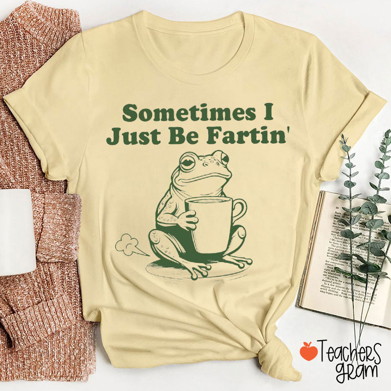 Meme Frog Sometimes I Just Be Fartin' Teacher T-Shirt