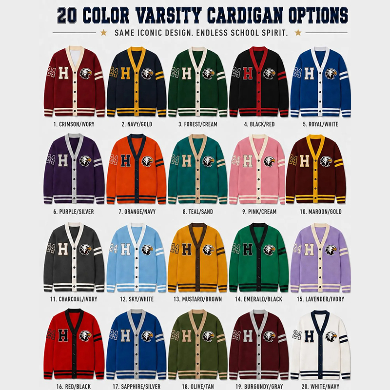 Personalized Mascot Sport Name Number Teacher Ugly Cardigan Sweaters