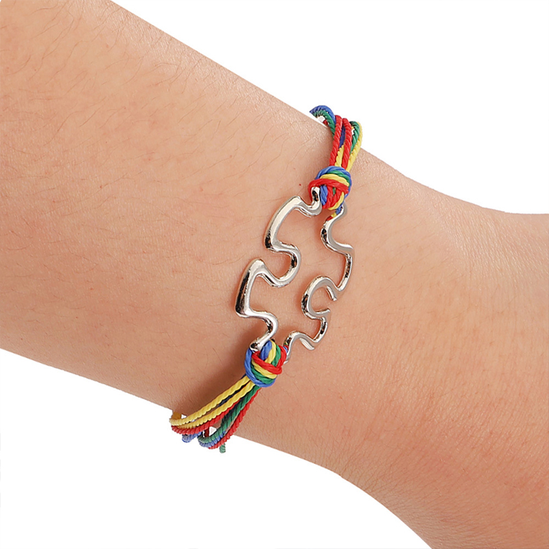 Autism Puzzle Teacher Metal Bracelet