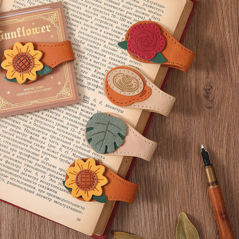 Sunflower Flower Coffee Leaf Teacher Magnetic Bookmark