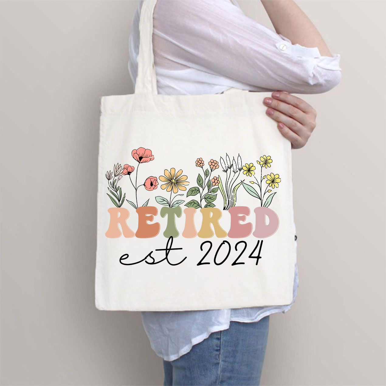 Personalized Retired Est Tote Bag