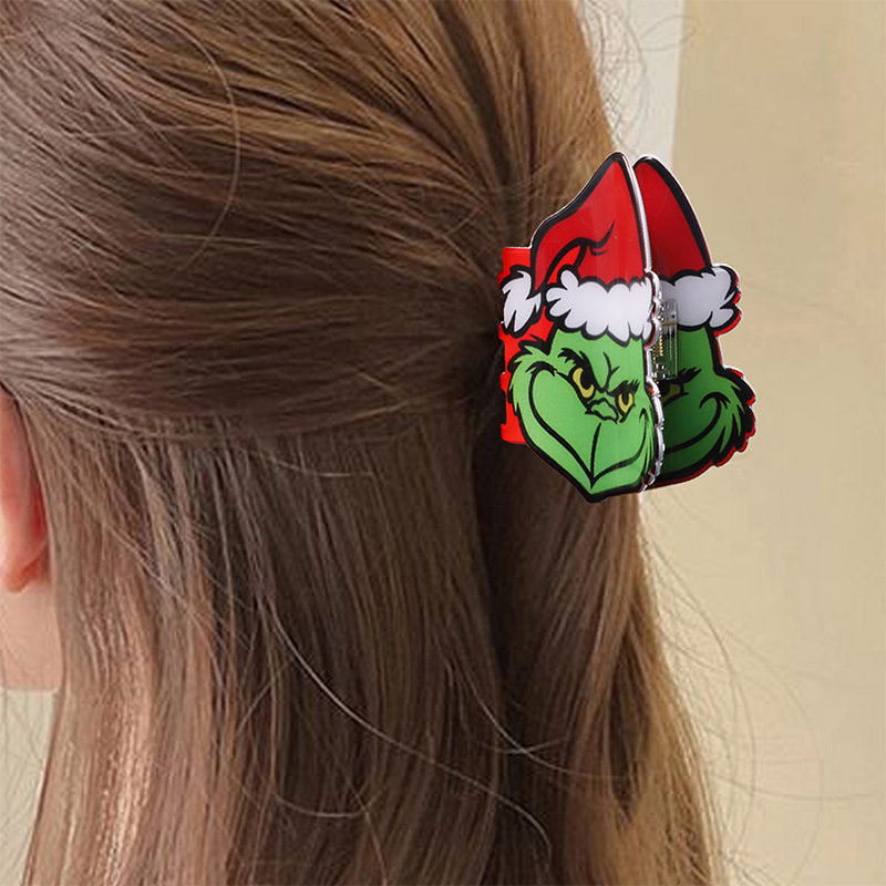 Green Guy Christmas Teacher Hair Clips