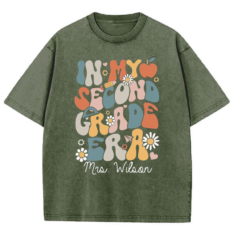 Personalized In My Grade Era Teacher Washed T-Shirt