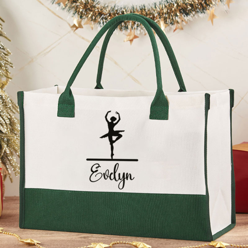 Personalized Ballet Dance Teacher Cotton Tote Bag