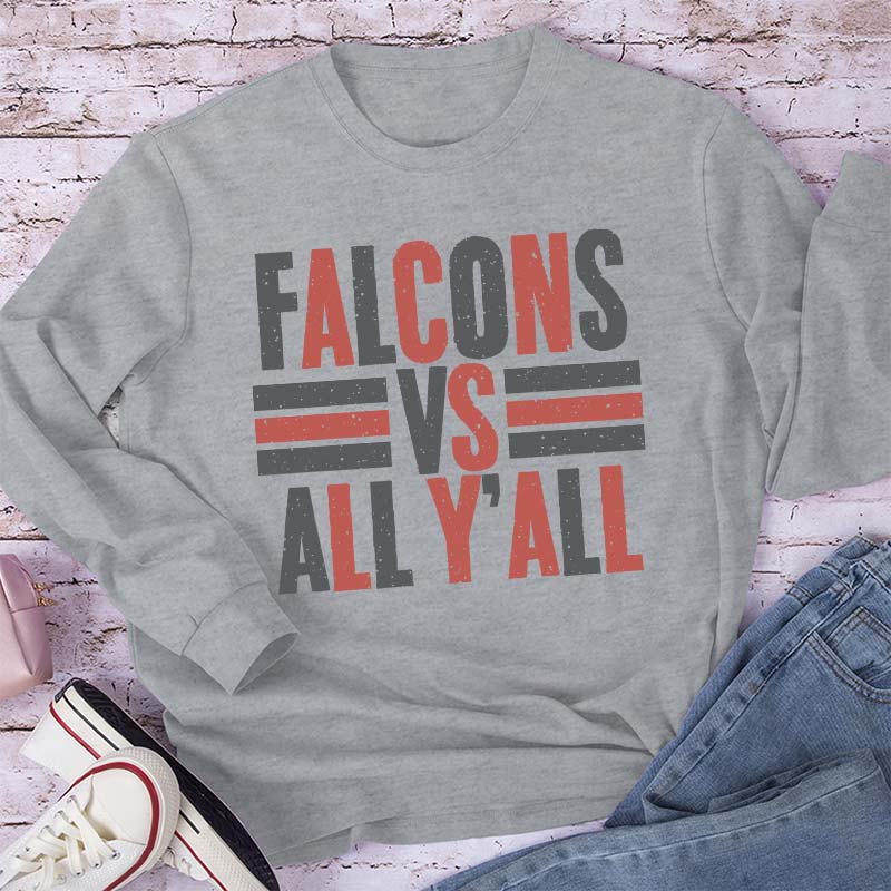 Personalized Mascot All Y'all School Spirit Teacher Long Sleeve T-Shirt