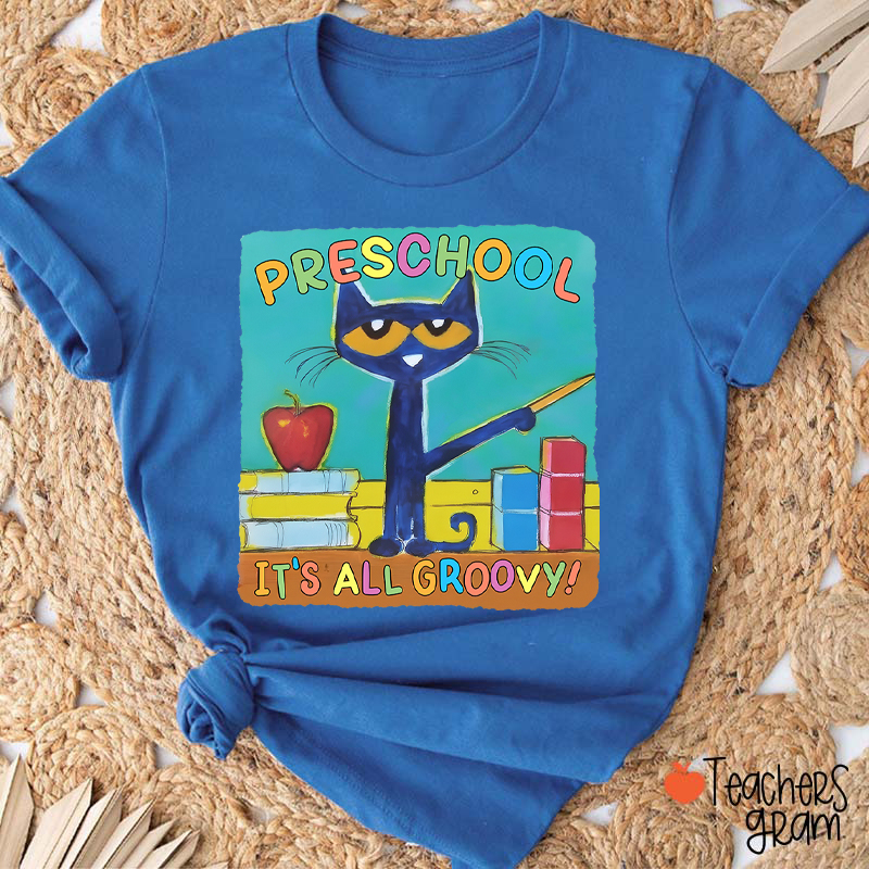 Personalized Grade It's All Groovy Teacher T-Shirt