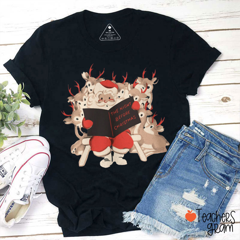 Retro Santa Teacher T-Shirt