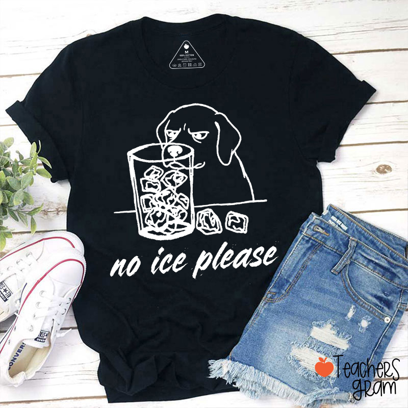 No Ice Please Dog Teacher T-Shirt