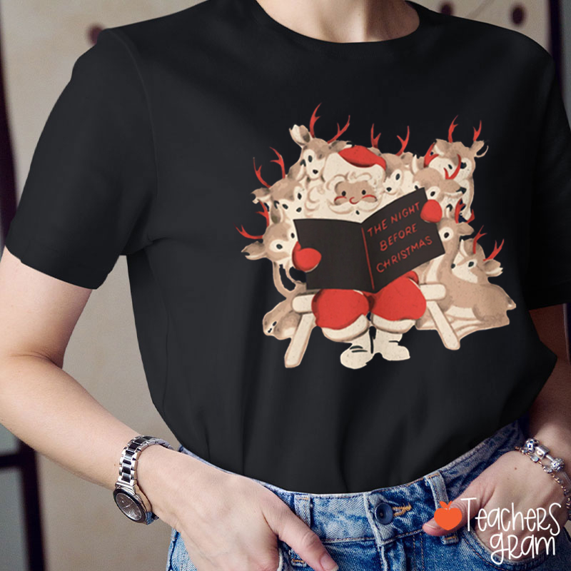 Retro Santa Teacher T-Shirt