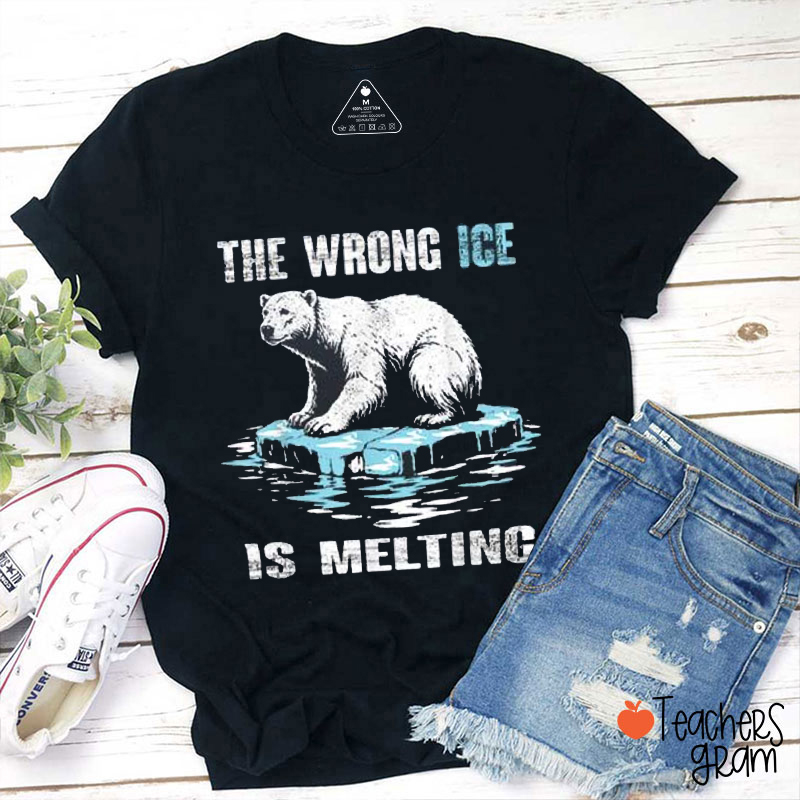 The Wrong Ice Is Melting Teacher T-Shirt