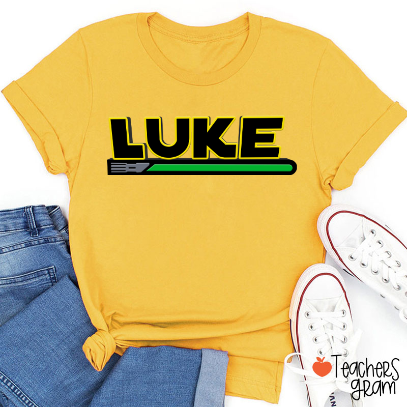 Personalized Name And Color Star Teacher T-Shirt