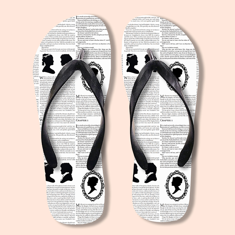 Pride And Prejudice Book Teacher Flip Flops