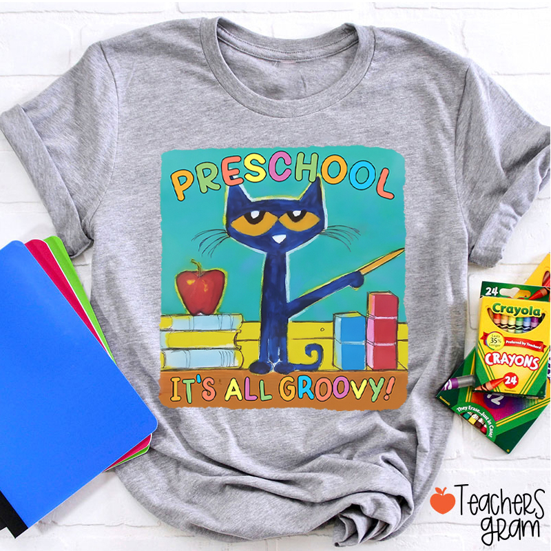 Personalized Grade It's All Groovy Teacher T-Shirt