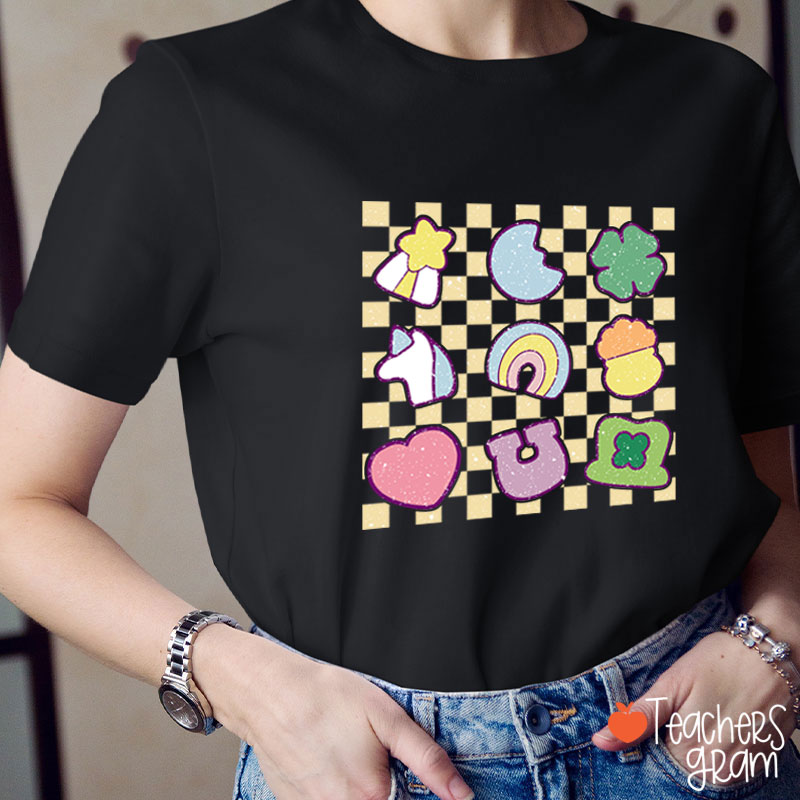 Cute Icons St. Patrick's Day Teacher T-Shirt