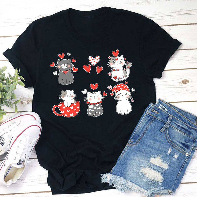 Lovely Cats Teacher T-Shirt