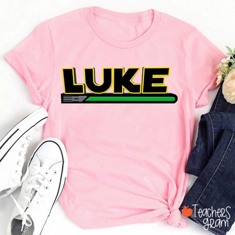 Personalized Name And Color Star Teacher T-Shirt