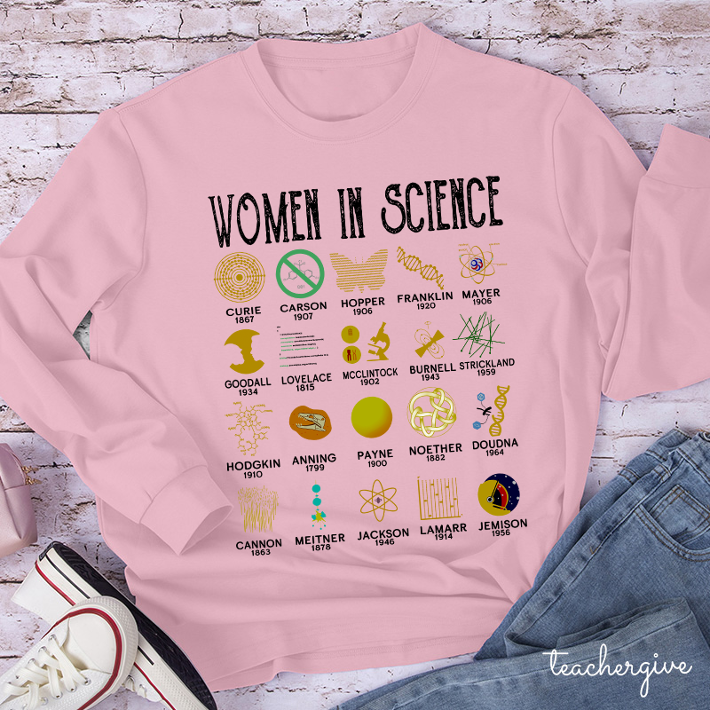Smart Women In Science Teacher Long Sleeve T-Shirt