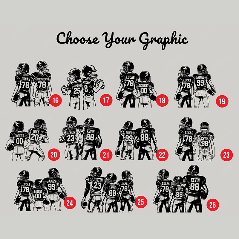 Personalized Football Team Game Day Teacher Two Sided T-Shirt