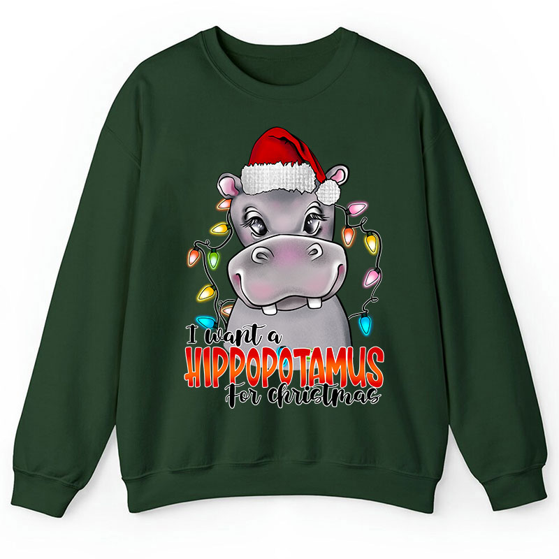 I Want A Hippopotamus For Christmas Teacher Sweatshirt