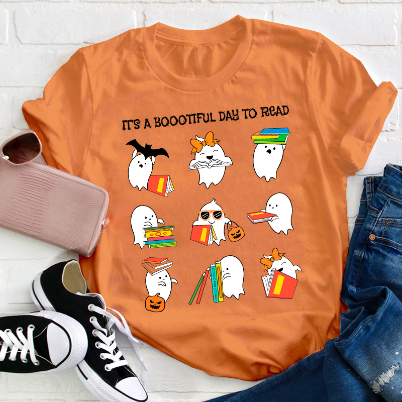It's A Boootiful Day To Read Teacher T-Shirt