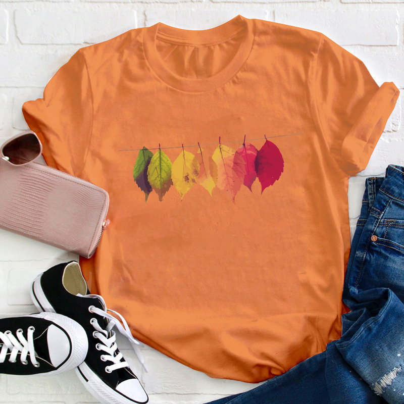 Collect Autumn Leaves Teacher T-Shirt
