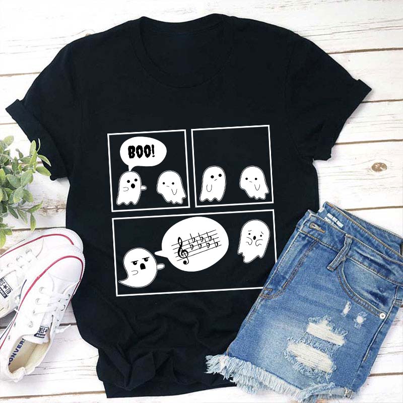 Cute Ghosts Boo Teacher T-Shirt
