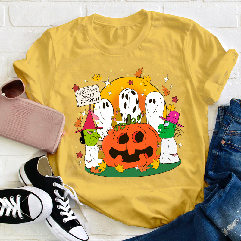 Welcome Great Pumkin Teacher T-Shirt