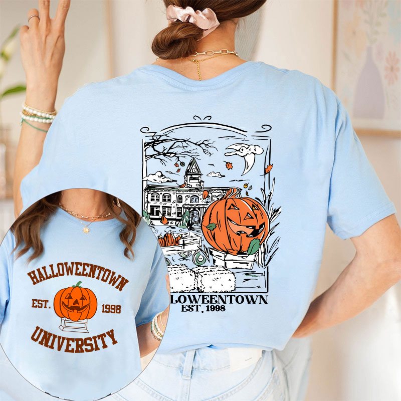 Halloween Town University Teacher Two Sided T-Shirt