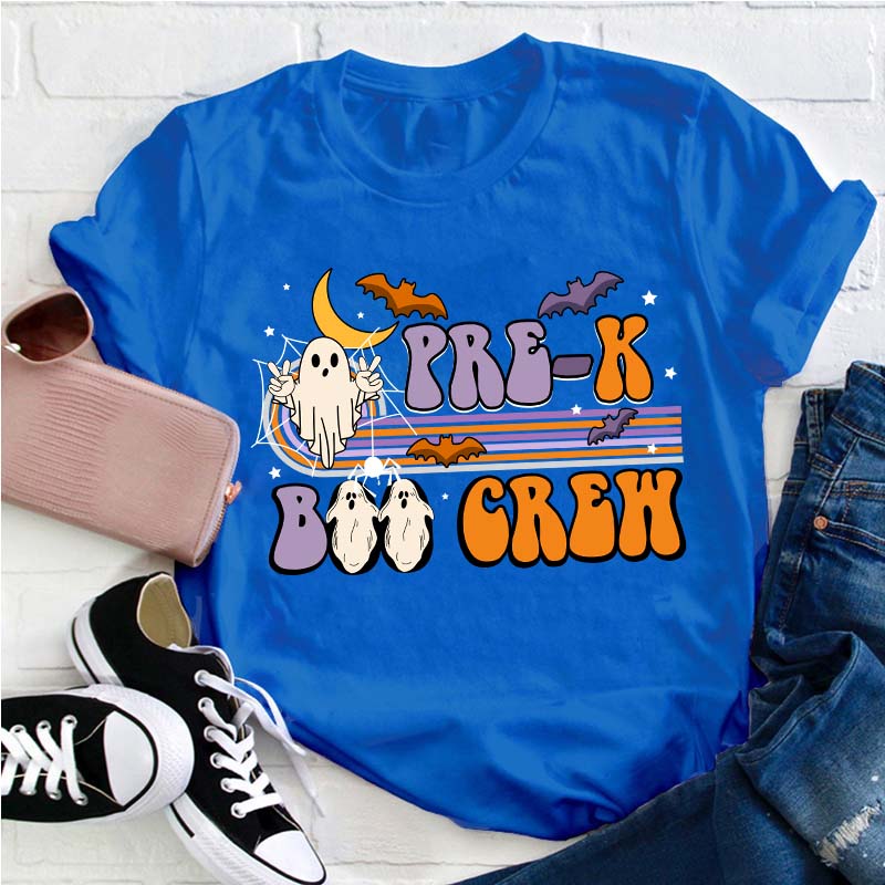 Personalized Grade Boo Crew Teacher T-Shirt