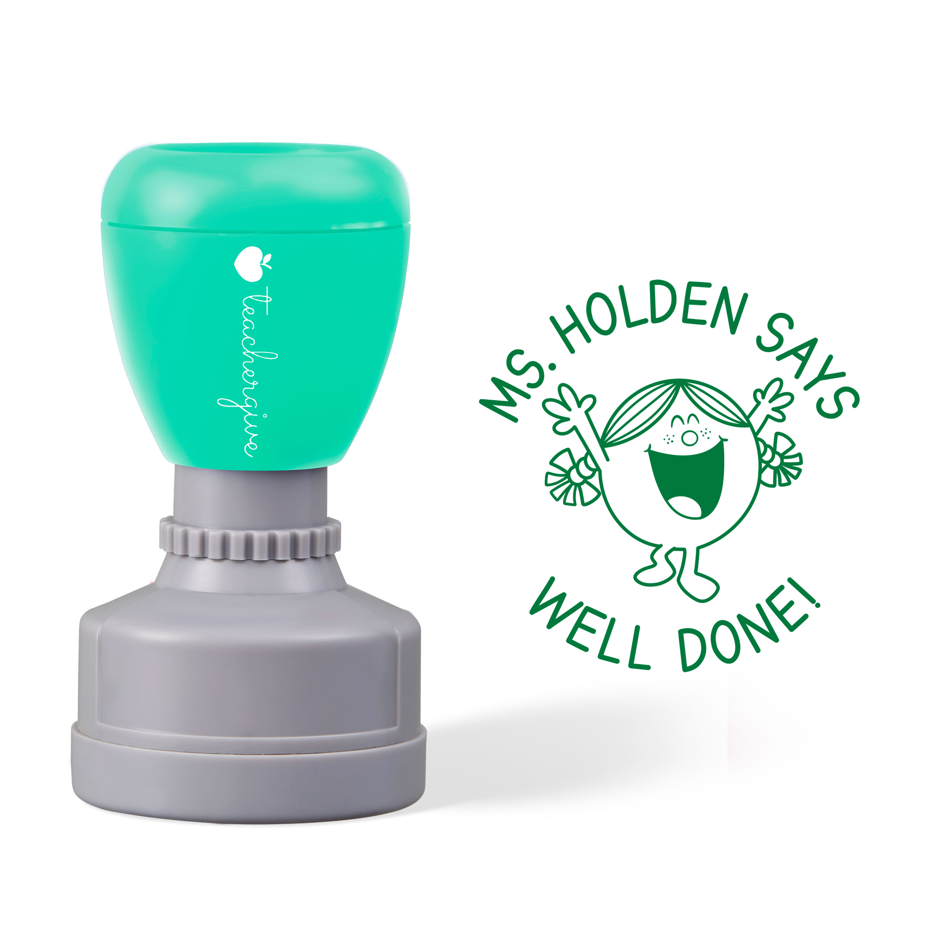 Personalized Name Well Done Teacher Stamp