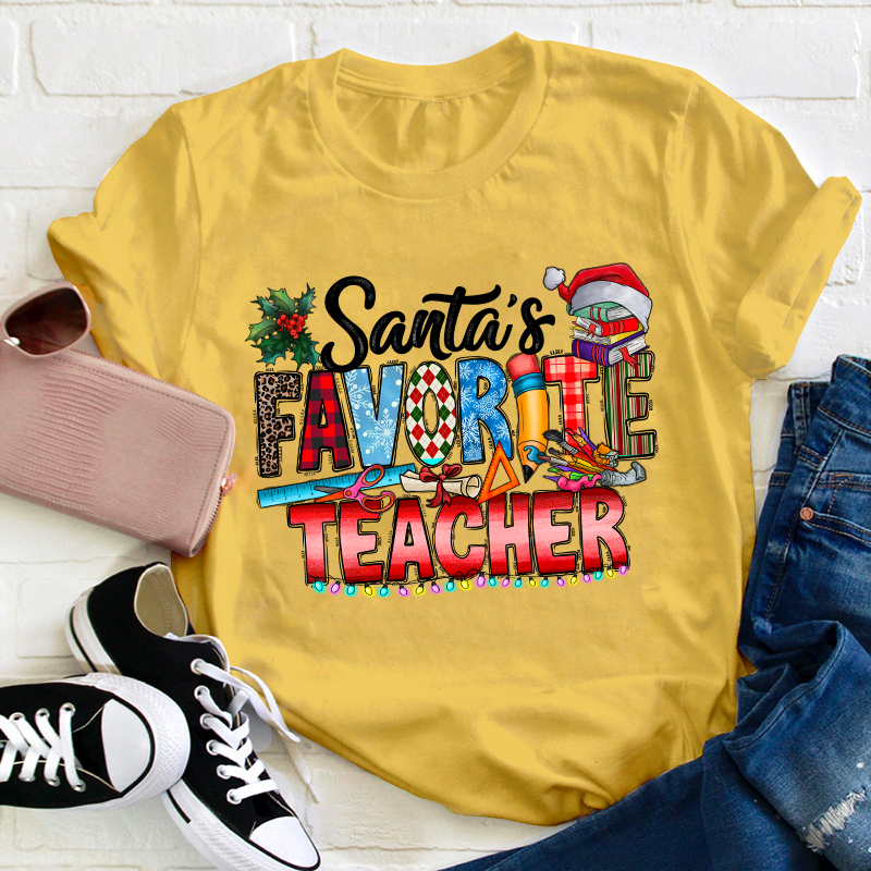Santa's Favorite Teacher T-Shirt