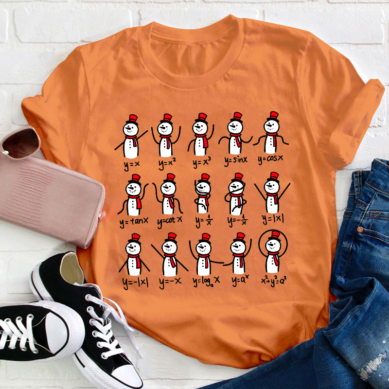 Snowman Function Teacher T-Shirt