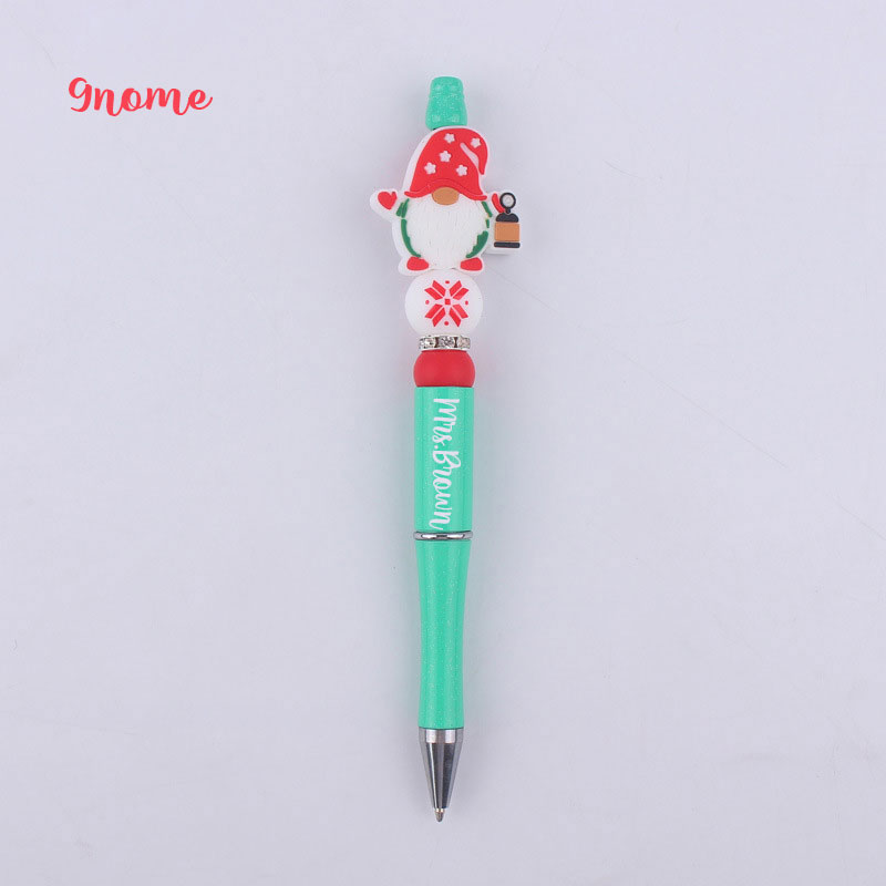 Personalized Christmas Silicone Bead Ballpoint Teacher Pens(30% Off Buy 10+, 50% Off Buy 30+)