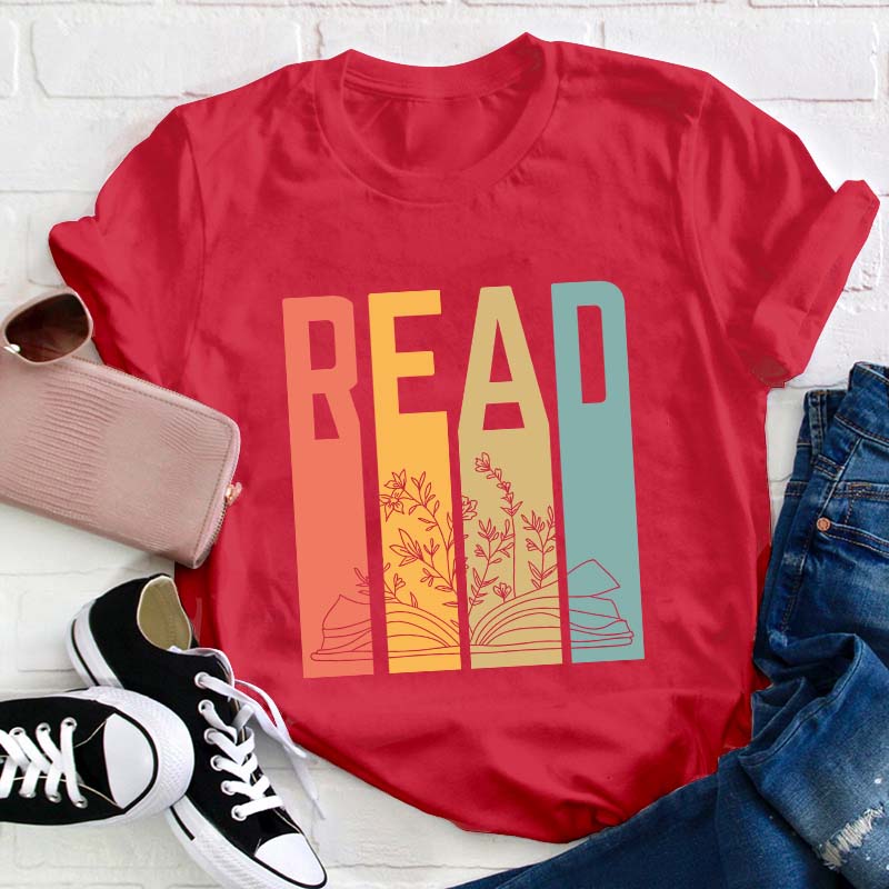 Retro Read Teacher T-Shirt