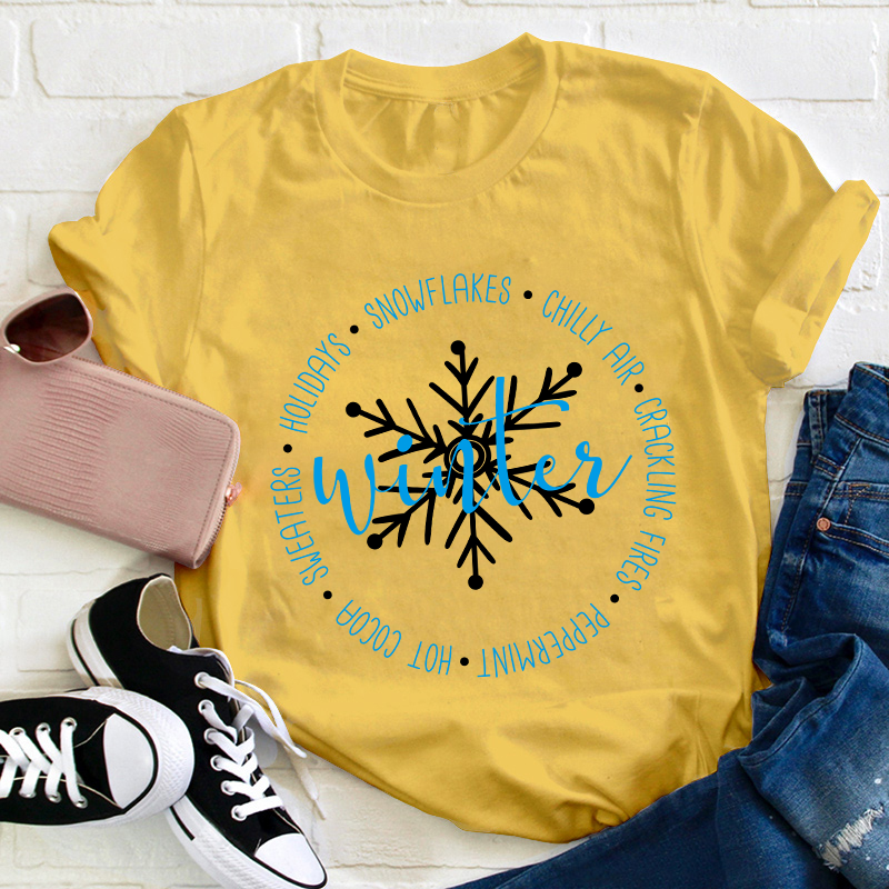 Winter Snowflake Teacher T-Shirt
