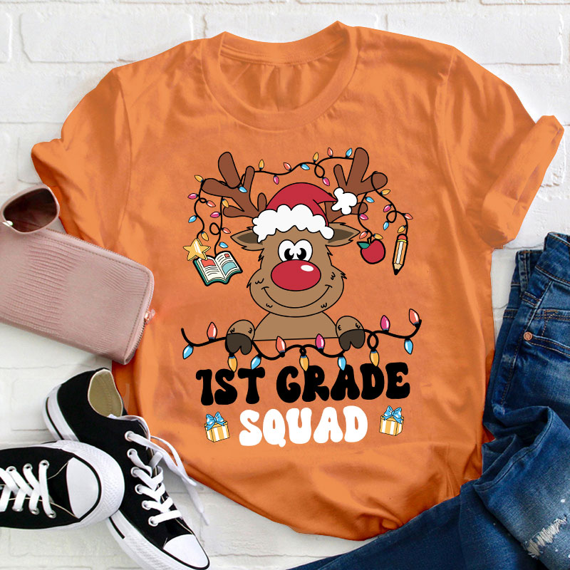 Personalized Grade Elk Squad Teacher T-Shirt