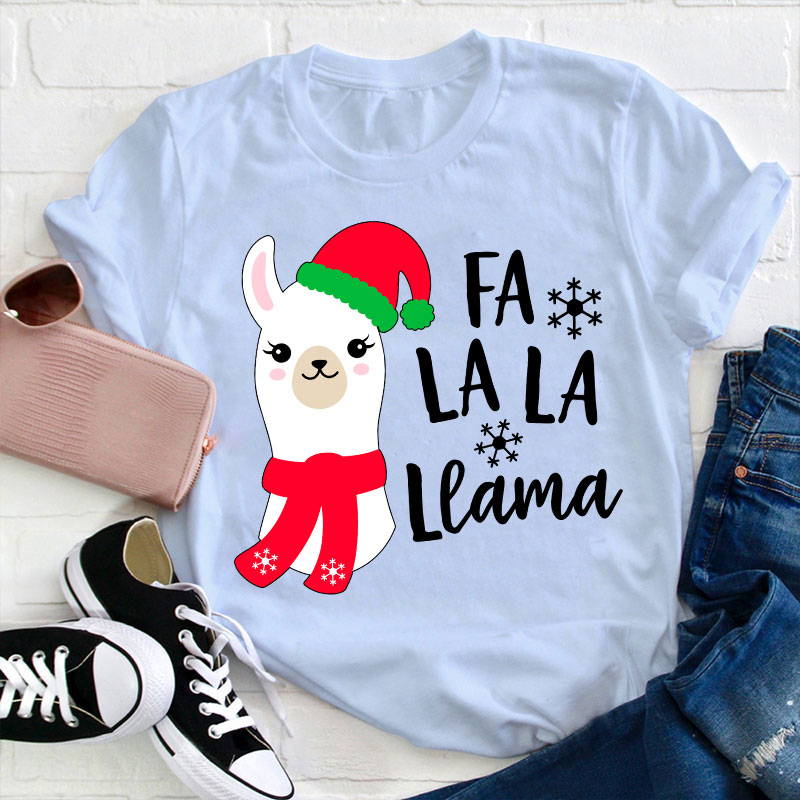 Fa La La Llama Teacher T-Shirt